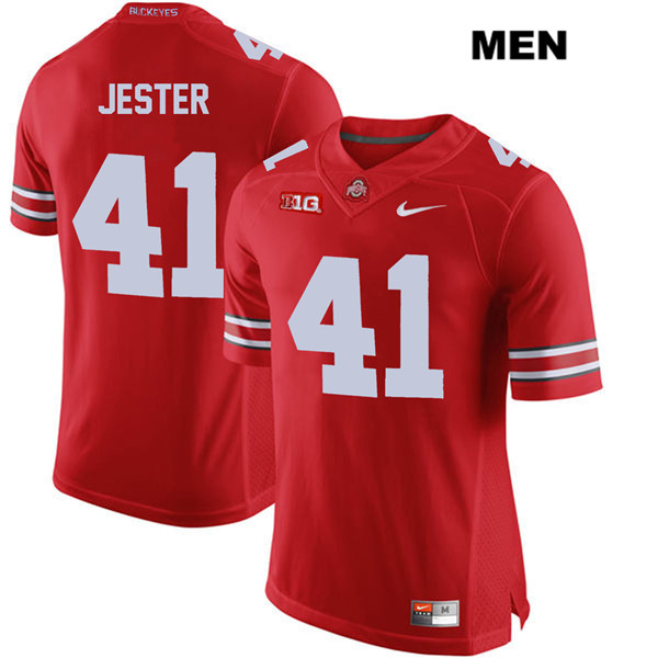 Ohio State Buckeyes Men's Hayden Jester #41 Red Authentic Nike College NCAA Stitched Football Jersey IH19R75IJ